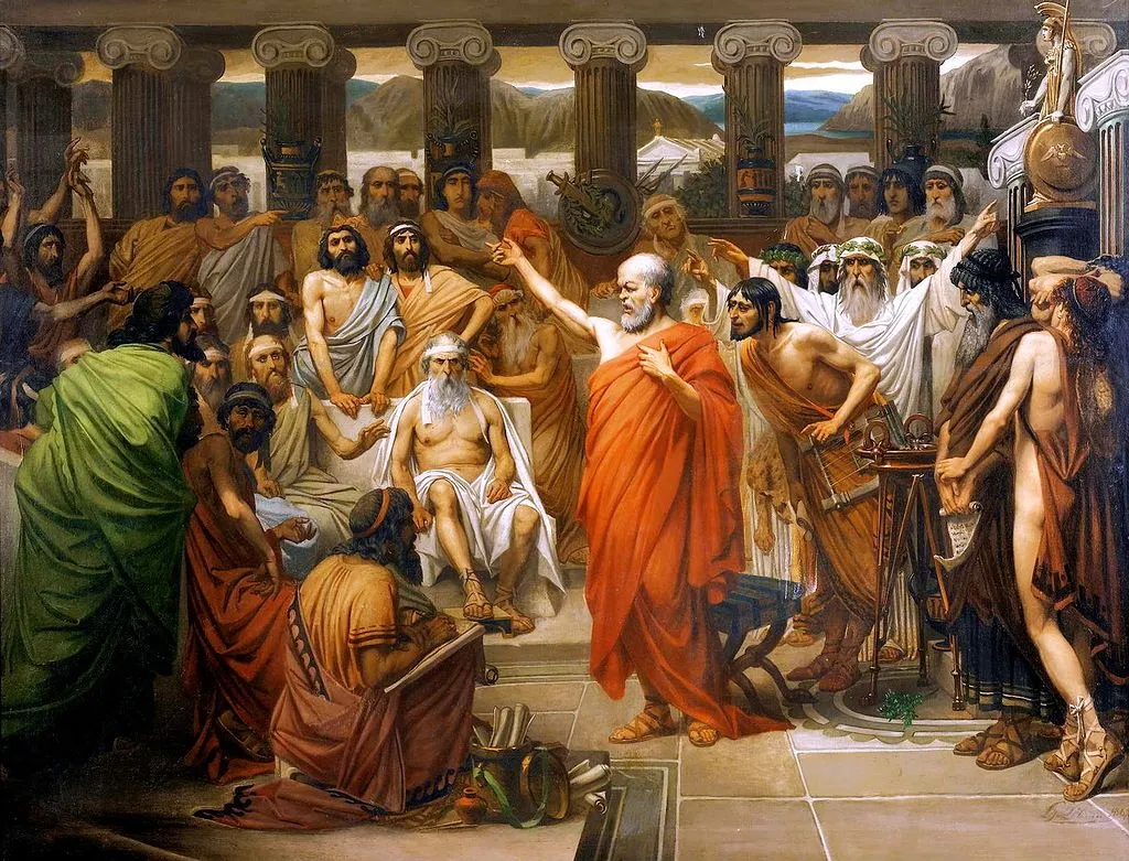 The Athenians invented democracy in the 5th century BCE, creating a revolutionary system where free male citizens could vote directly on laws and policies in public assemblies.